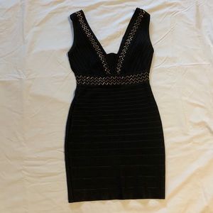 Black Bodycon Style Cocktail Dress